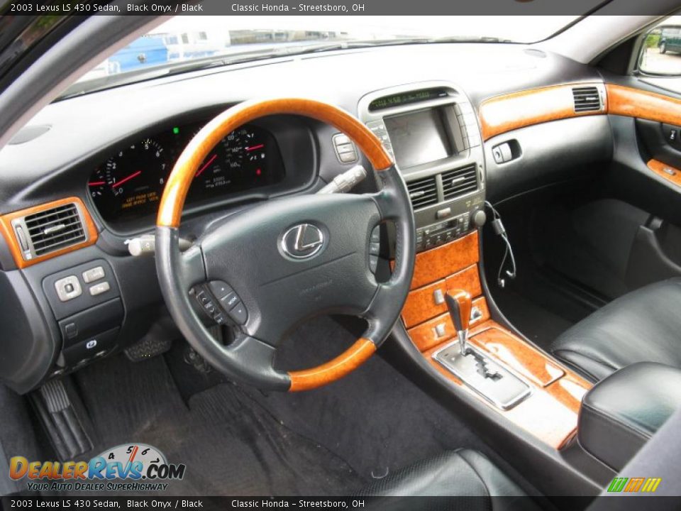 2003 Lexus LS 430 Sedan Black Onyx / Black Photo #12