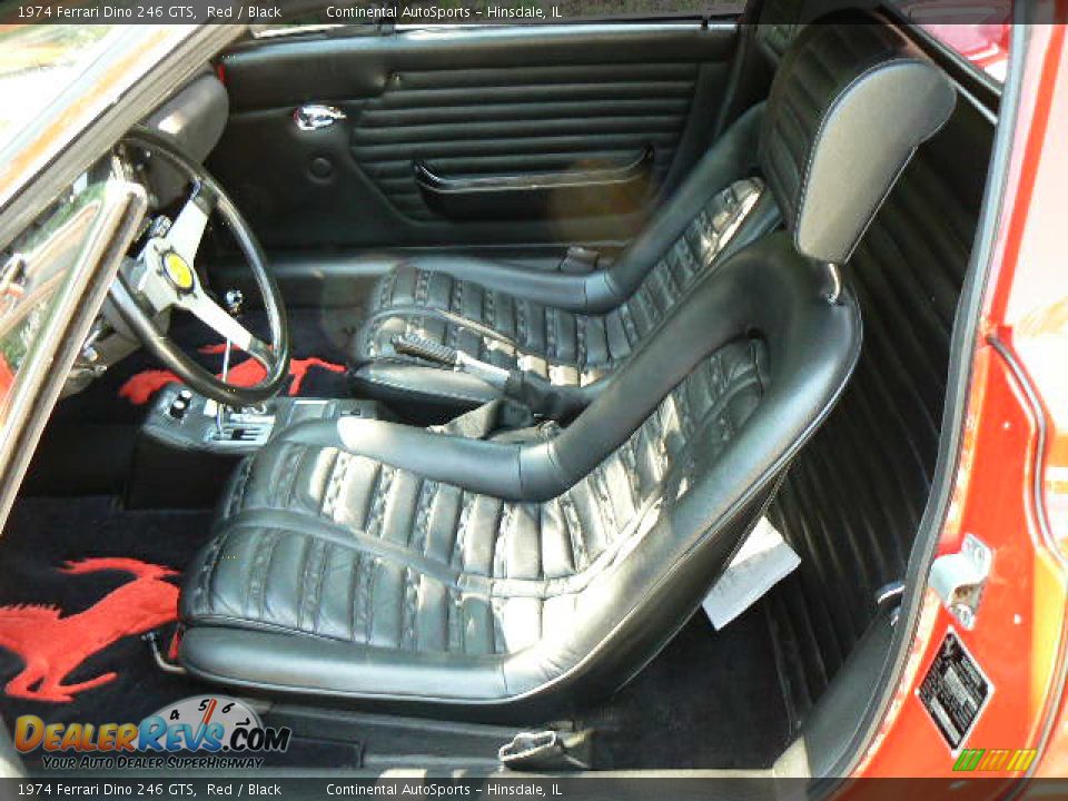 Black Interior - 1974 Ferrari Dino 246 GTS Photo #7