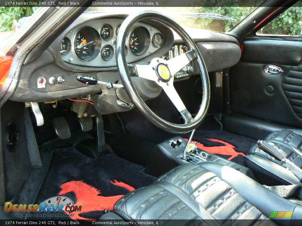 Black Interior - 1974 Ferrari Dino 246 GTS Photo #8