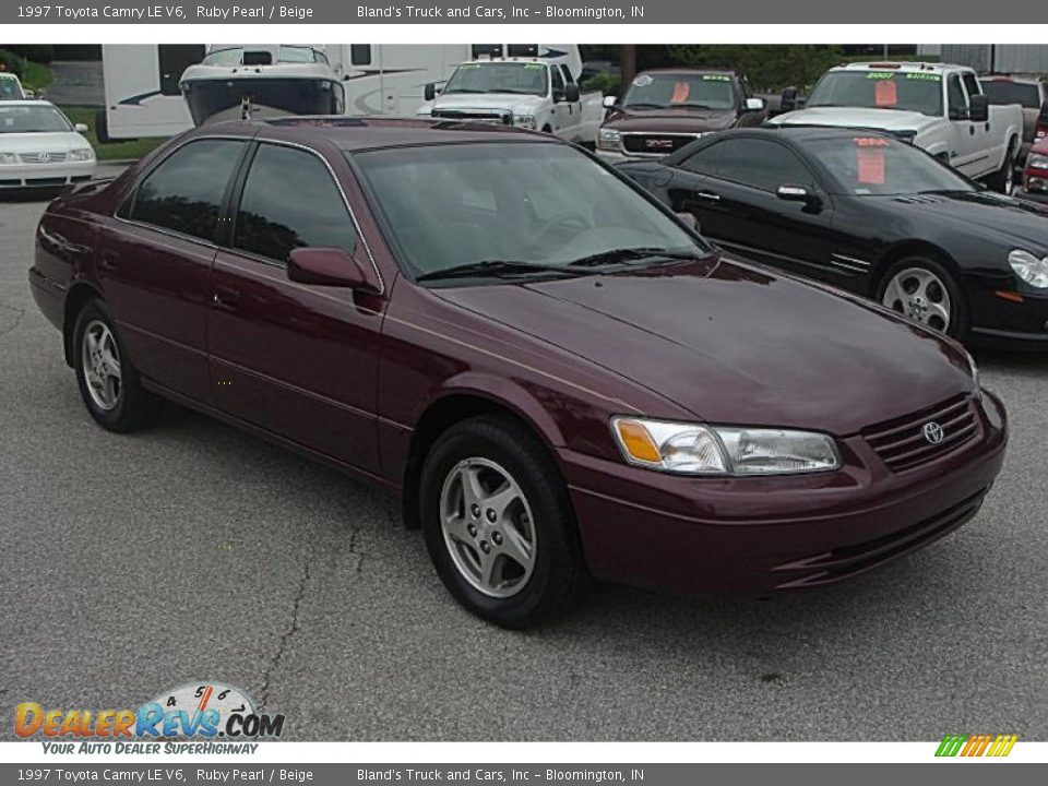 1997 Toyota Camry LE V6 Ruby Pearl / Beige Photo #1