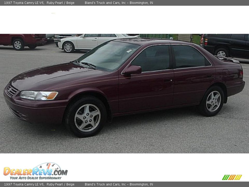 1997 Toyota Camry LE V6 Ruby Pearl / Beige Photo #12