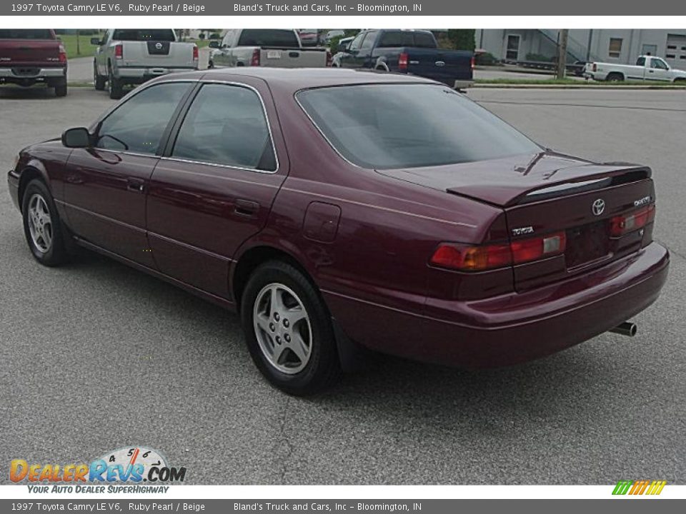 1997 Toyota Camry LE V6 Ruby Pearl / Beige Photo #13