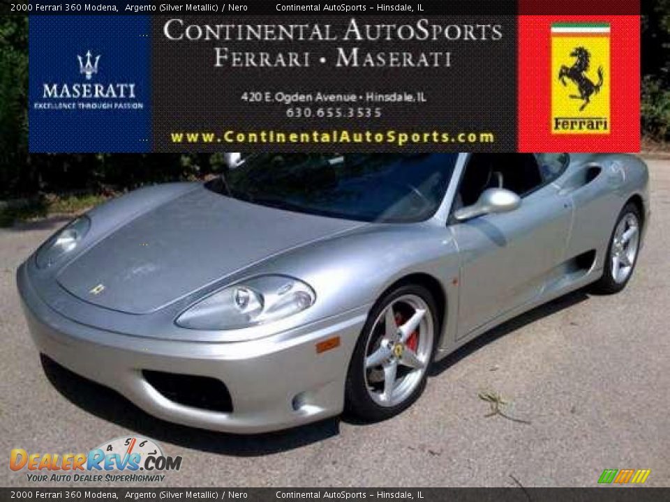 2000 Ferrari 360 Modena Argento (Silver Metallic) / Nero Photo #1