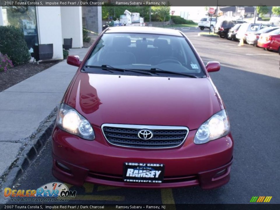 2007 Toyota Corolla S Impulse Red Pearl / Dark Charcoal Photo #7