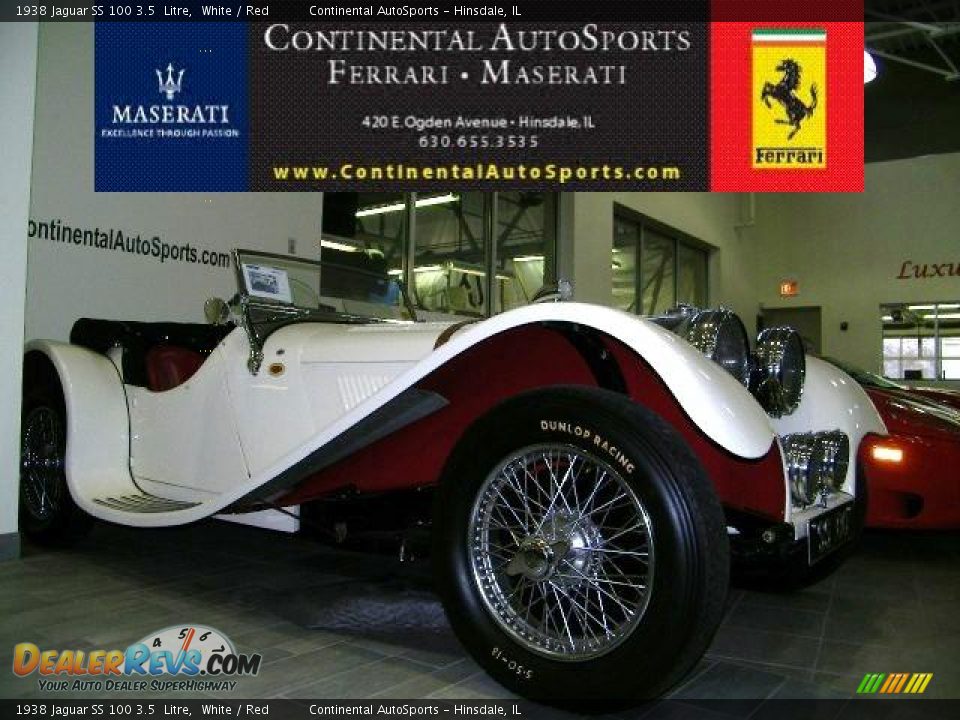 1938 Jaguar SS 100 3.5  Litre White / Red Photo #1