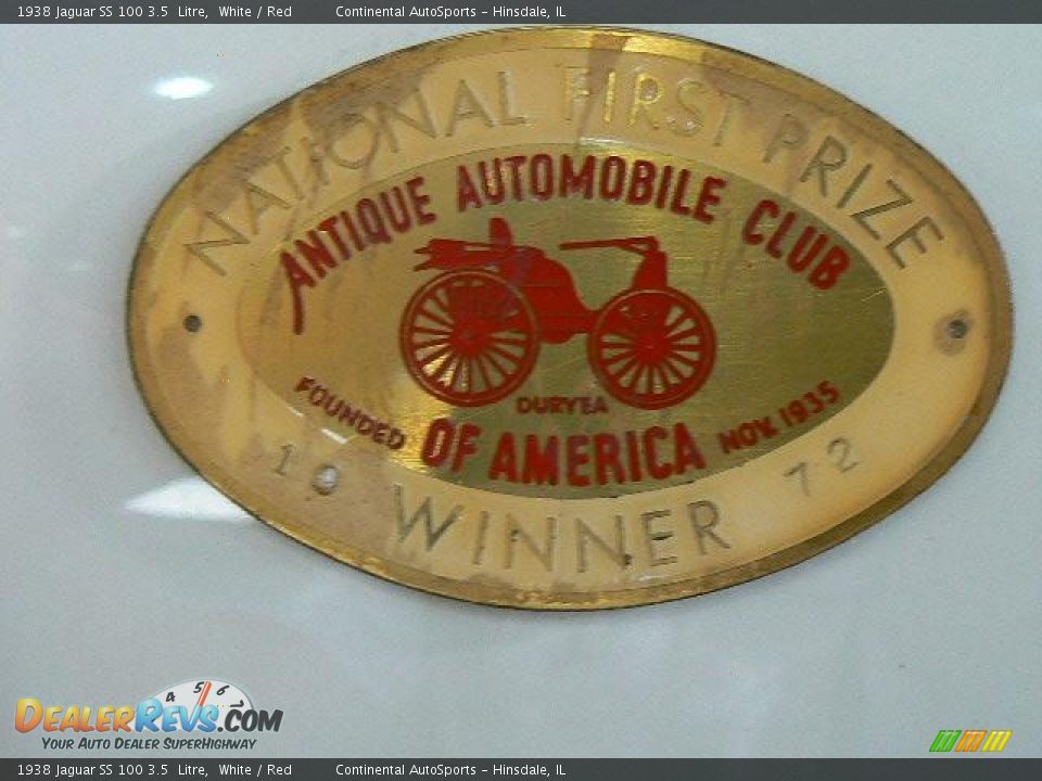 1938 Jaguar SS 100 3.5  Litre White / Red Photo #8