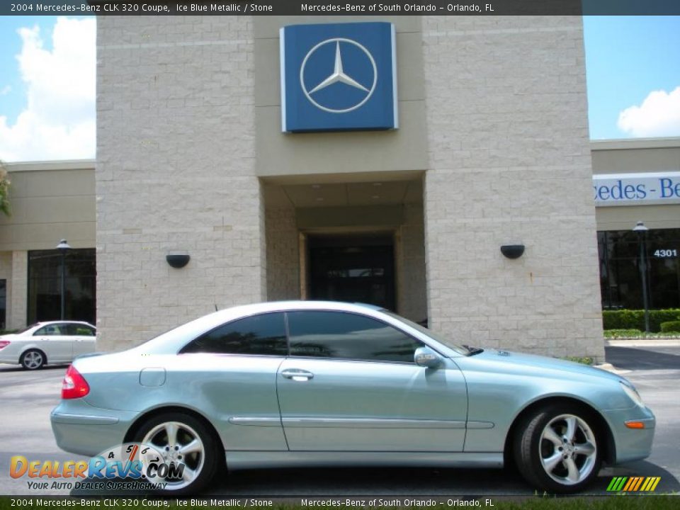 2004 Mercedes-Benz CLK 320 Coupe Ice Blue Metallic / Stone Photo #5