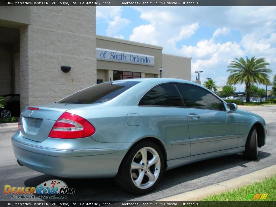 2004 Mercedes-Benz CLK 320 Coupe Ice Blue Metallic / Stone Photo #6