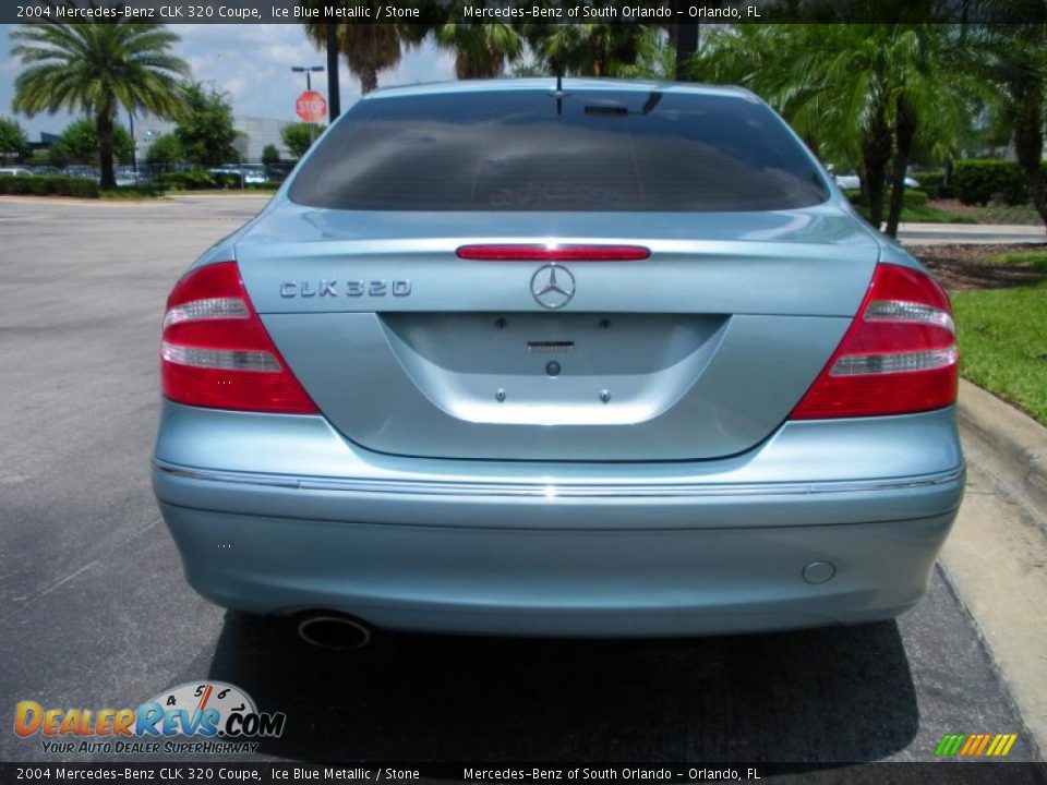 2004 Mercedes-Benz CLK 320 Coupe Ice Blue Metallic / Stone Photo #7