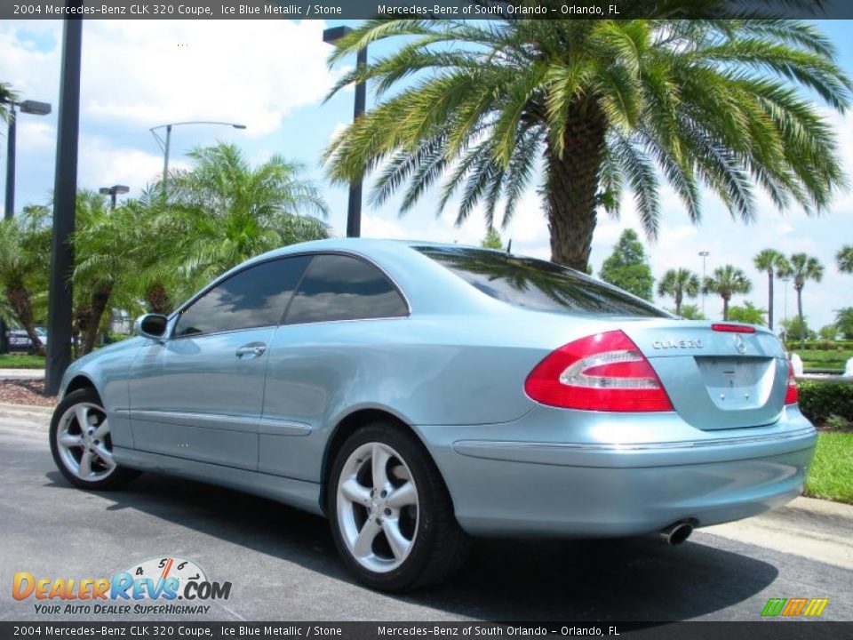 2004 Mercedes-Benz CLK 320 Coupe Ice Blue Metallic / Stone Photo #8