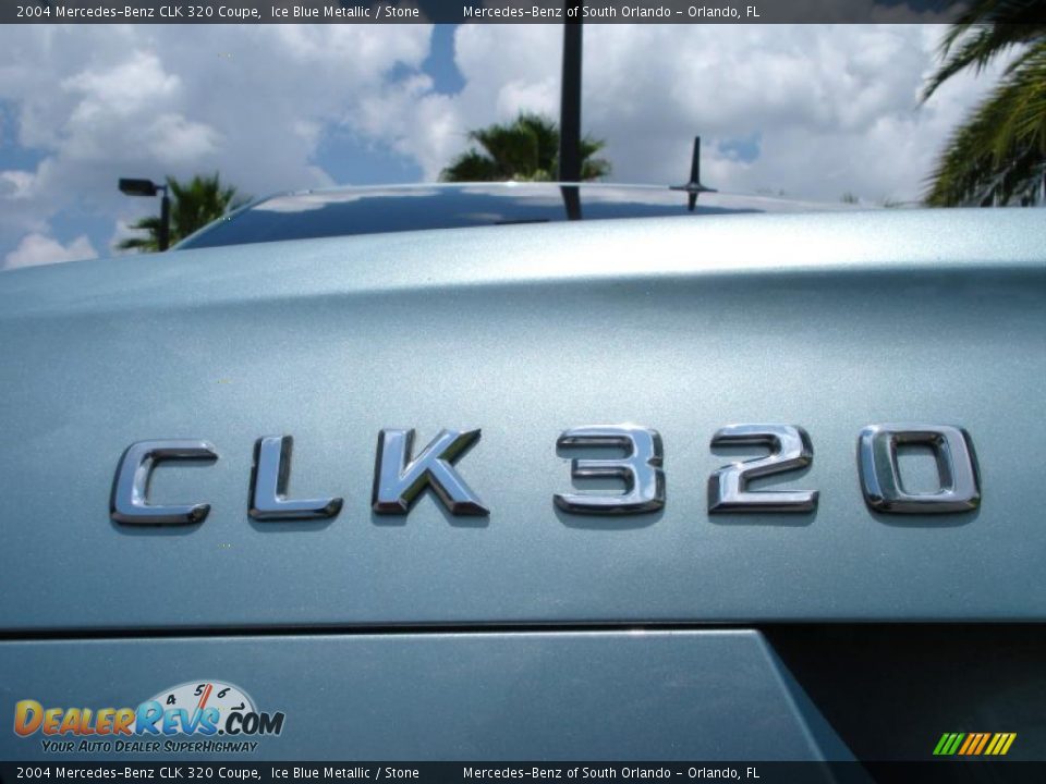 2004 Mercedes-Benz CLK 320 Coupe Ice Blue Metallic / Stone Photo #9