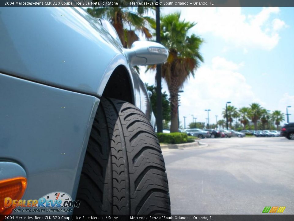 2004 Mercedes-Benz CLK 320 Coupe Ice Blue Metallic / Stone Photo #10