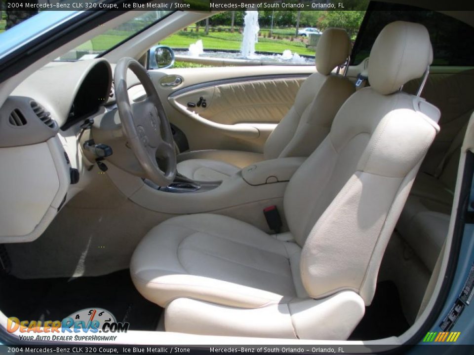 2004 Mercedes-Benz CLK 320 Coupe Ice Blue Metallic / Stone Photo #11