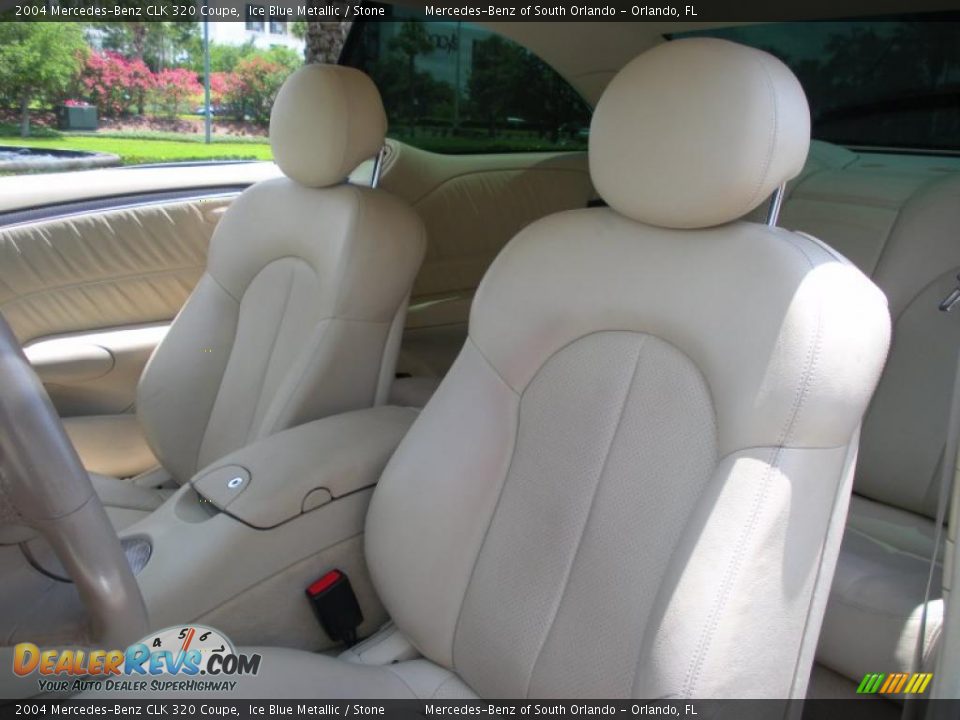 2004 Mercedes-Benz CLK 320 Coupe Ice Blue Metallic / Stone Photo #12