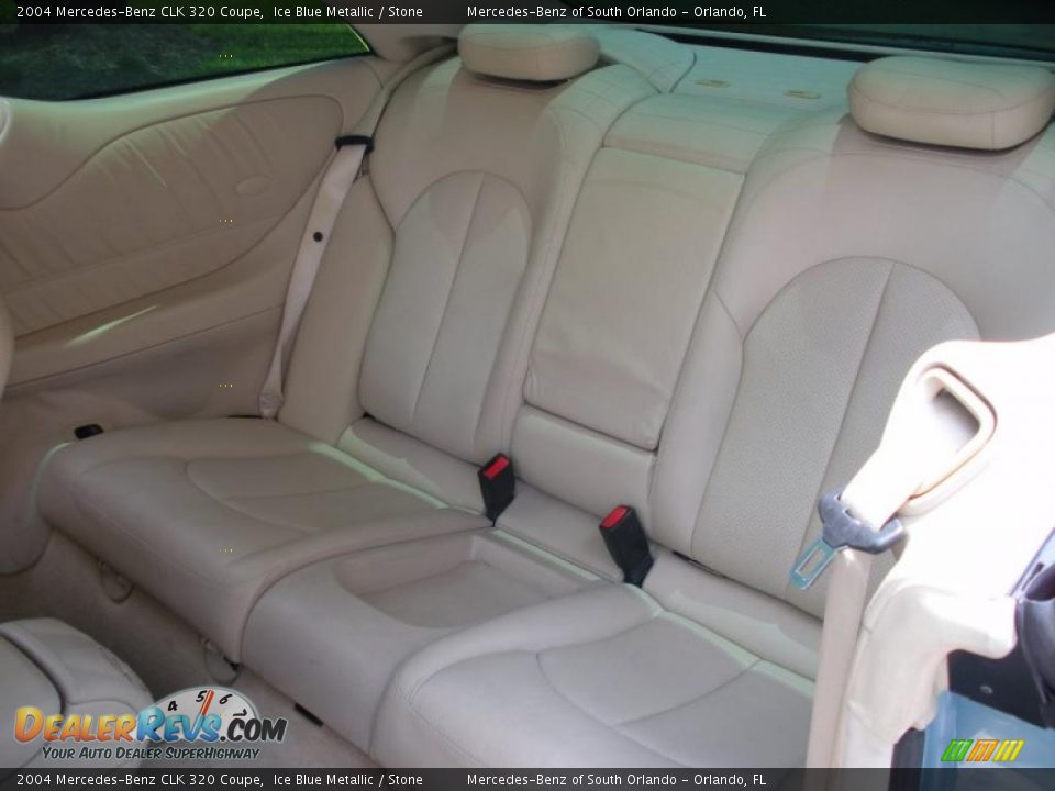 2004 Mercedes-Benz CLK 320 Coupe Ice Blue Metallic / Stone Photo #13