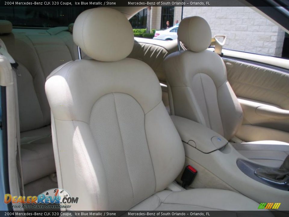 2004 Mercedes-Benz CLK 320 Coupe Ice Blue Metallic / Stone Photo #15
