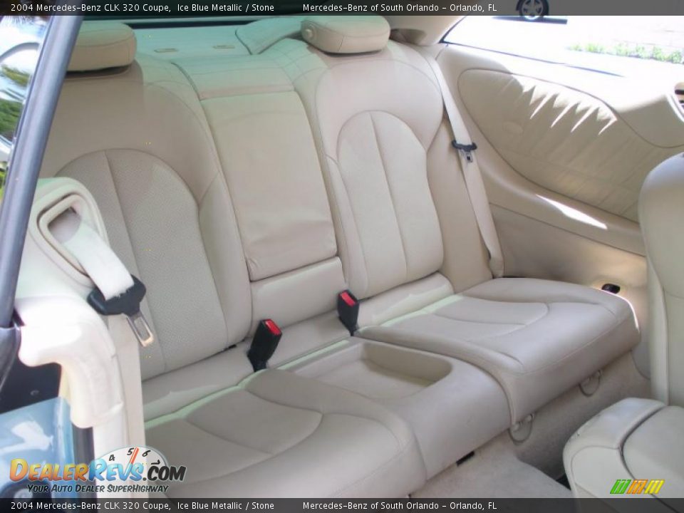 2004 Mercedes-Benz CLK 320 Coupe Ice Blue Metallic / Stone Photo #16