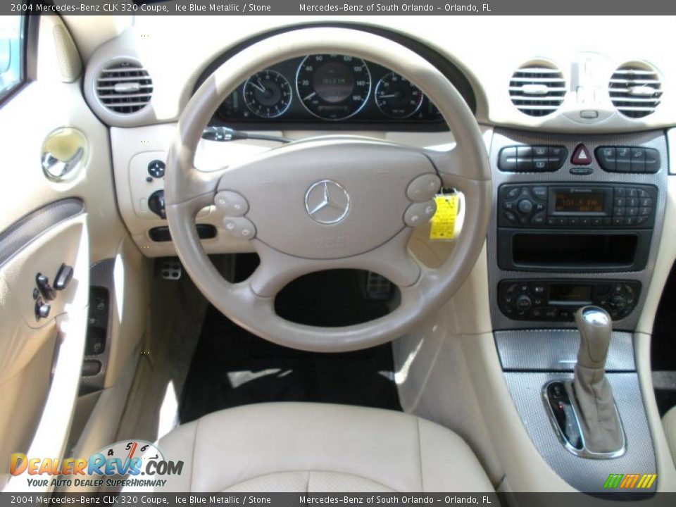 2004 Mercedes-Benz CLK 320 Coupe Ice Blue Metallic / Stone Photo #18