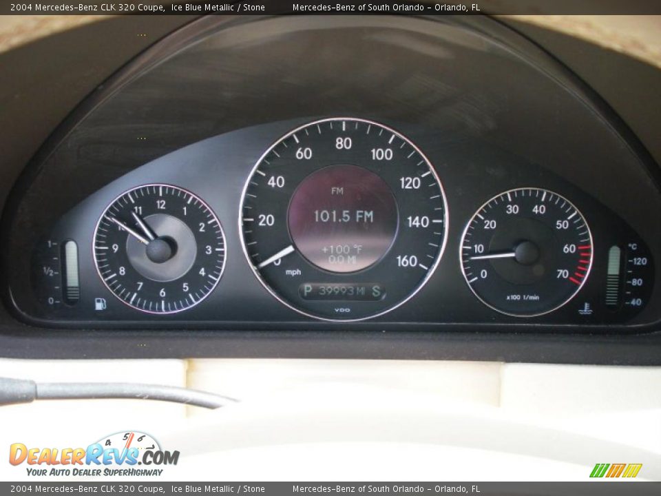 2004 Mercedes-Benz CLK 320 Coupe Ice Blue Metallic / Stone Photo #20