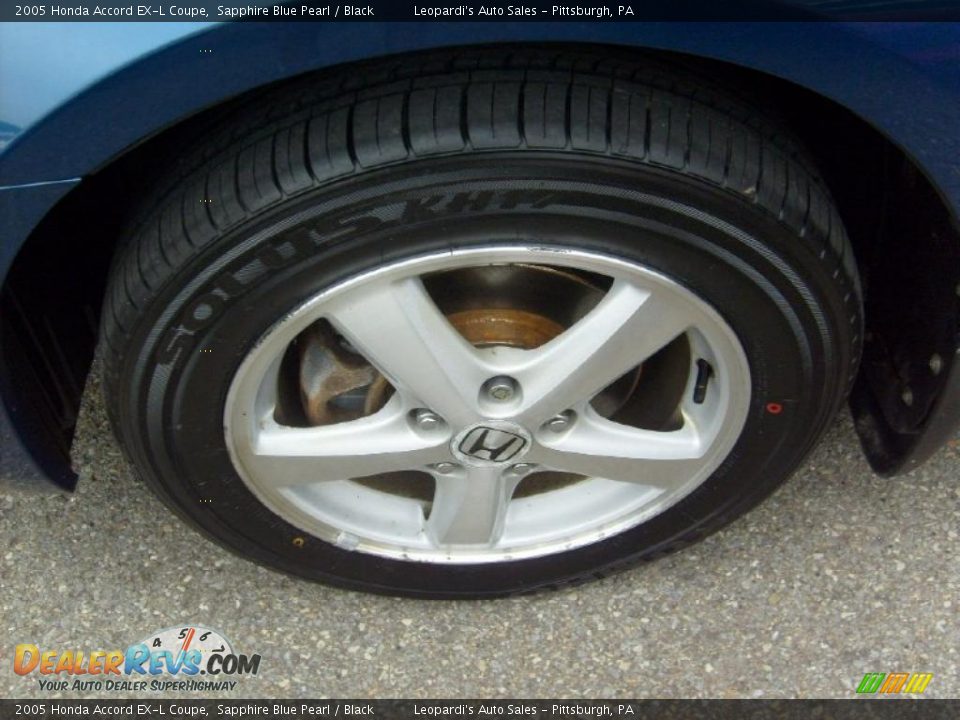 2005 Honda Accord EX-L Coupe Sapphire Blue Pearl / Black Photo #9