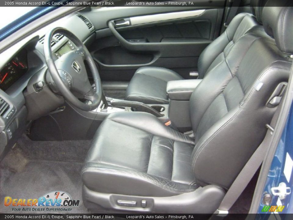 2005 Honda Accord EX-L Coupe Sapphire Blue Pearl / Black Photo #10