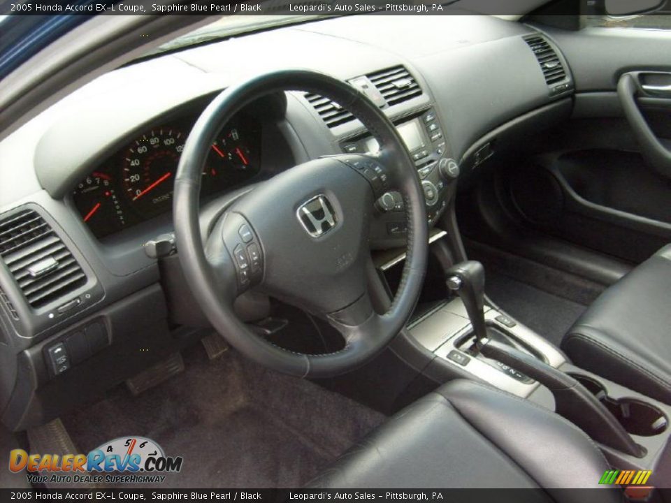 2005 Honda Accord EX-L Coupe Sapphire Blue Pearl / Black Photo #11