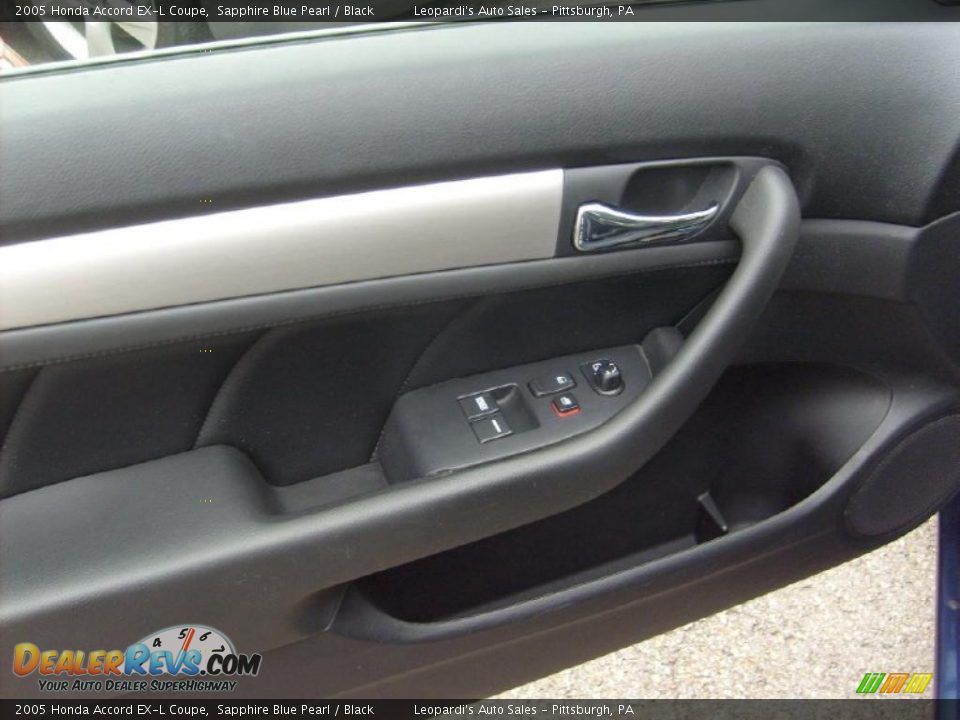 2005 Honda Accord EX-L Coupe Sapphire Blue Pearl / Black Photo #12