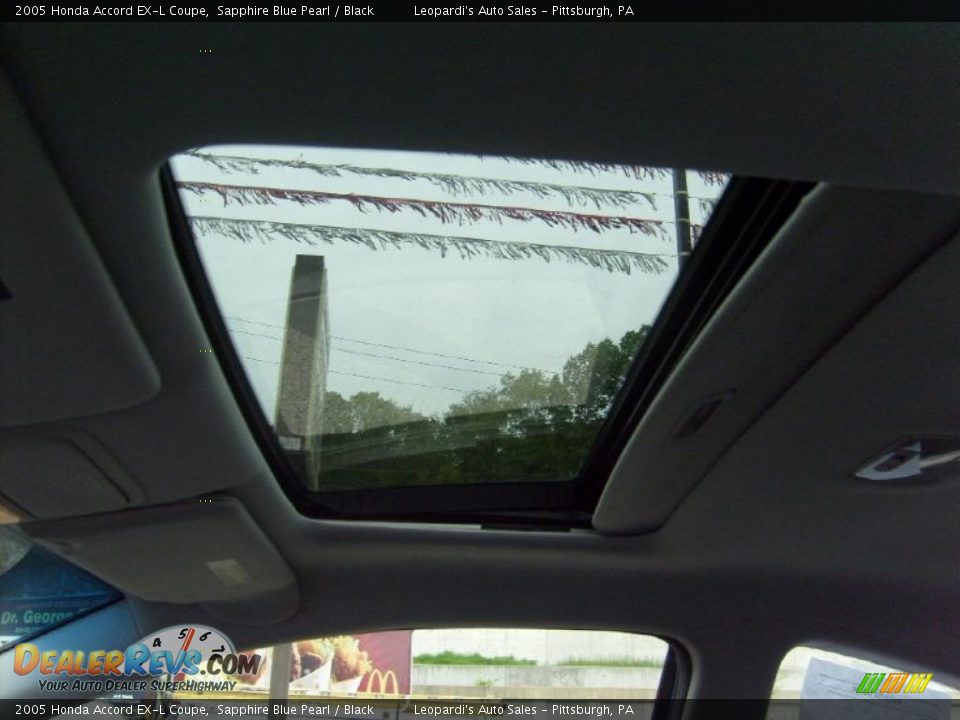 2005 Honda Accord EX-L Coupe Sapphire Blue Pearl / Black Photo #13