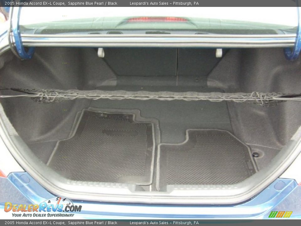 2005 Honda Accord EX-L Coupe Sapphire Blue Pearl / Black Photo #15