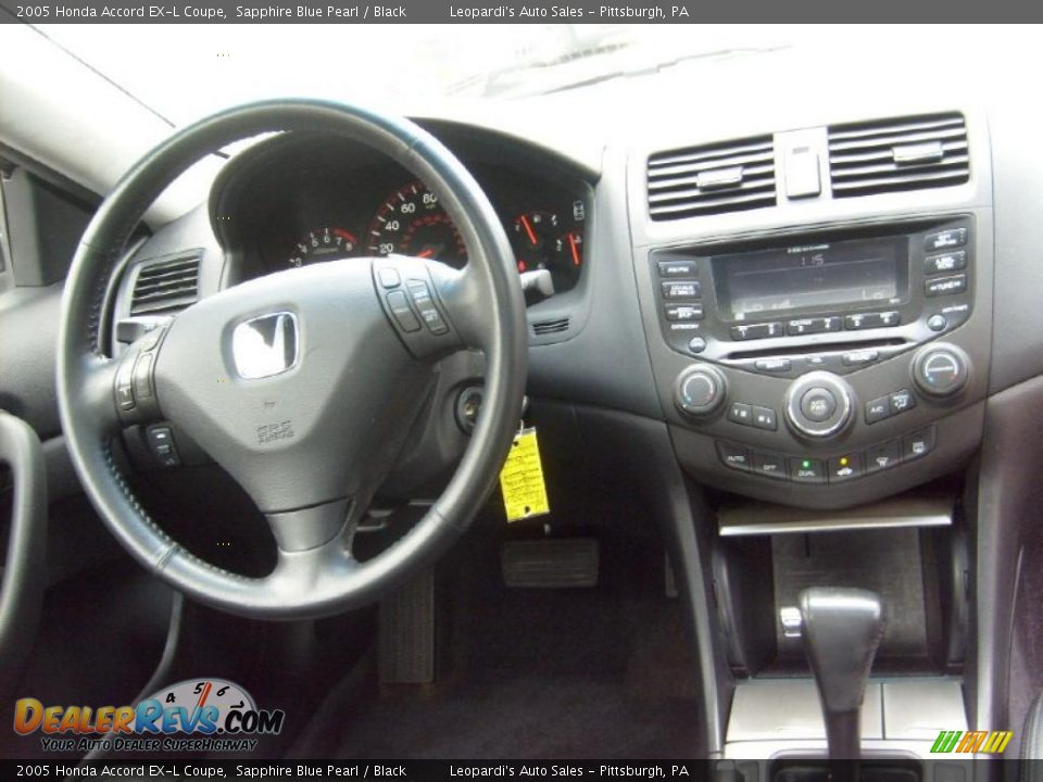 2005 Honda Accord EX-L Coupe Sapphire Blue Pearl / Black Photo #16