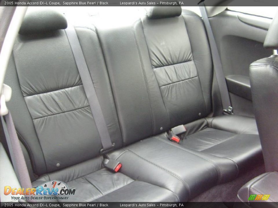 2005 Honda Accord EX-L Coupe Sapphire Blue Pearl / Black Photo #17
