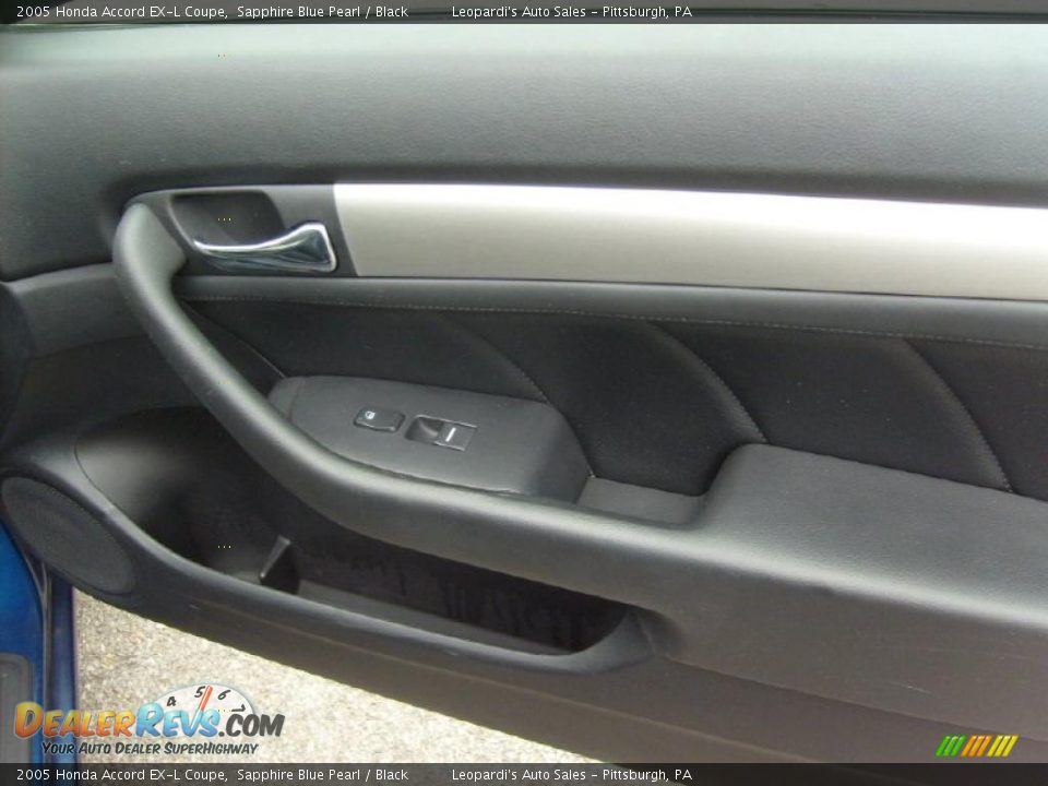 2005 Honda Accord EX-L Coupe Sapphire Blue Pearl / Black Photo #19