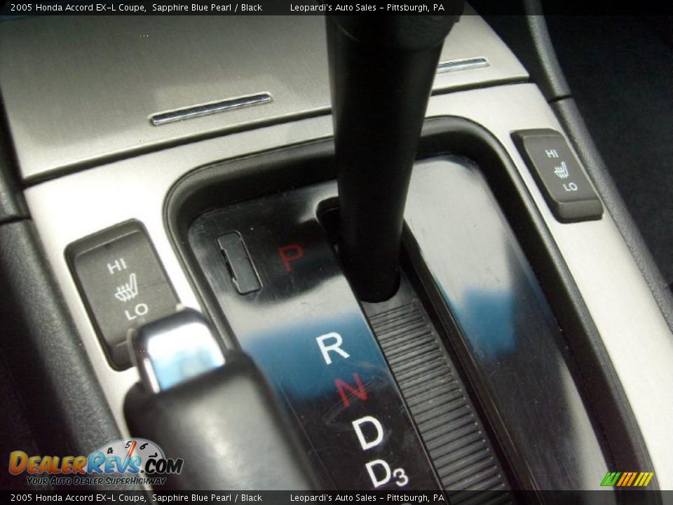 2005 Honda Accord EX-L Coupe Sapphire Blue Pearl / Black Photo #22