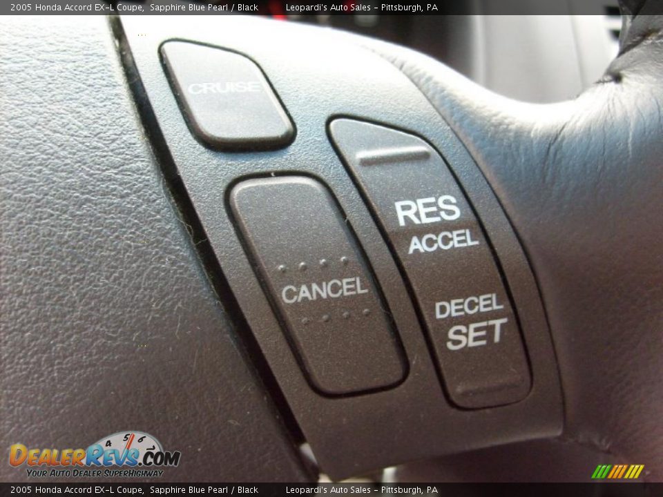 2005 Honda Accord EX-L Coupe Sapphire Blue Pearl / Black Photo #24
