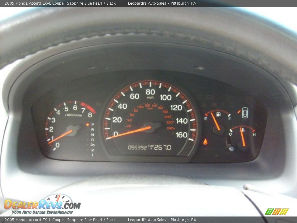 2005 Honda Accord EX-L Coupe Sapphire Blue Pearl / Black Photo #26