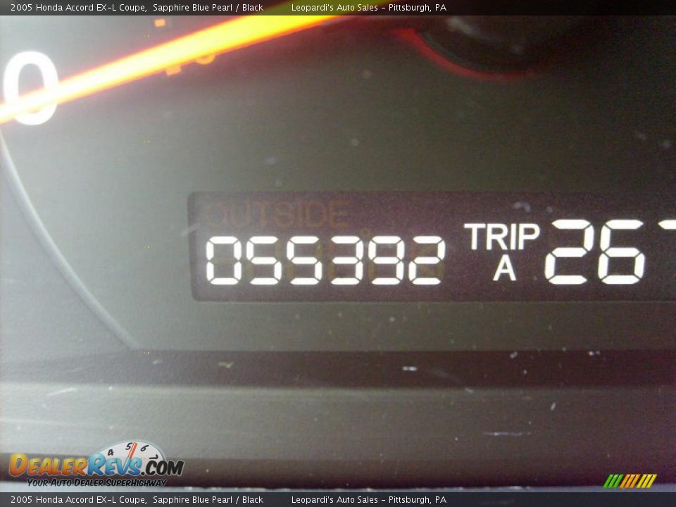 2005 Honda Accord EX-L Coupe Sapphire Blue Pearl / Black Photo #27