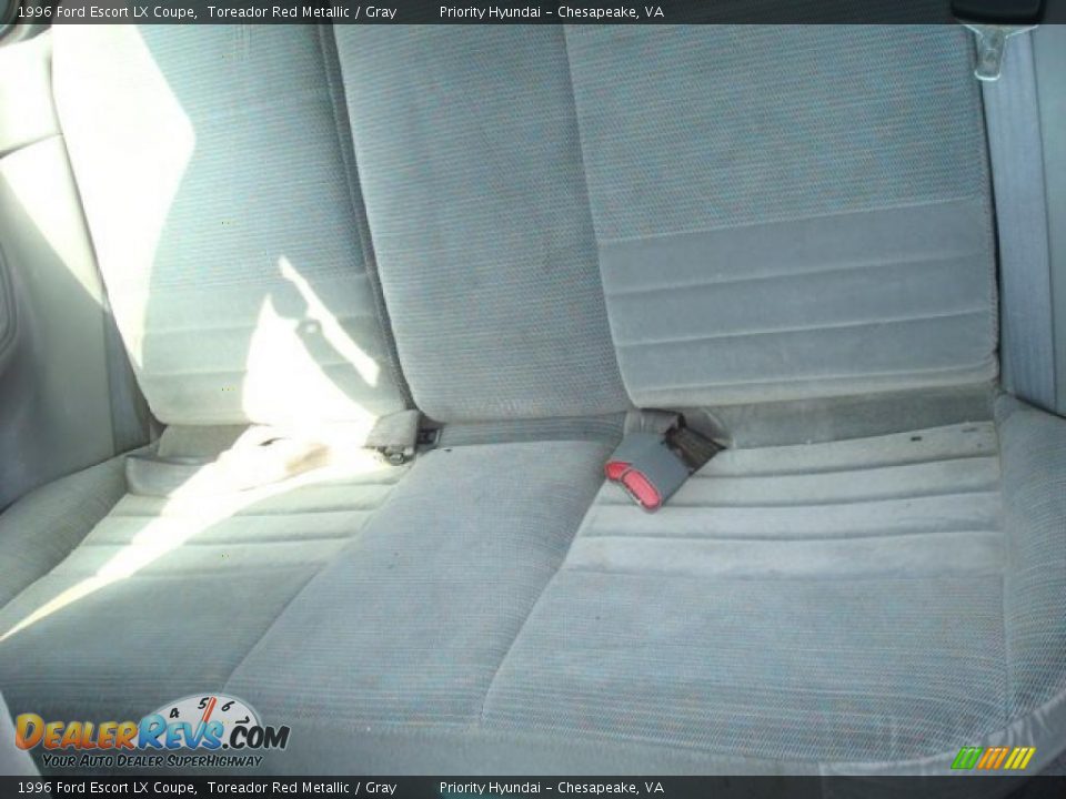 1996 Ford Escort LX Coupe Toreador Red Metallic / Gray Photo #10