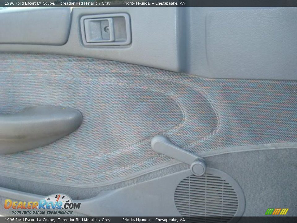 1996 Ford Escort LX Coupe Toreador Red Metallic / Gray Photo #11