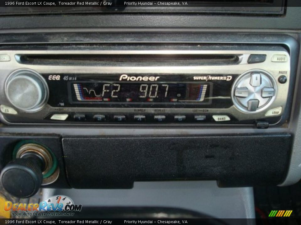 1996 Ford Escort LX Coupe Toreador Red Metallic / Gray Photo #13