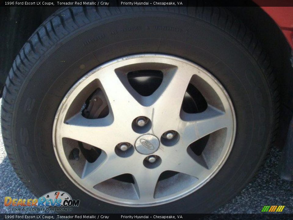 1996 Ford Escort LX Coupe Toreador Red Metallic / Gray Photo #15