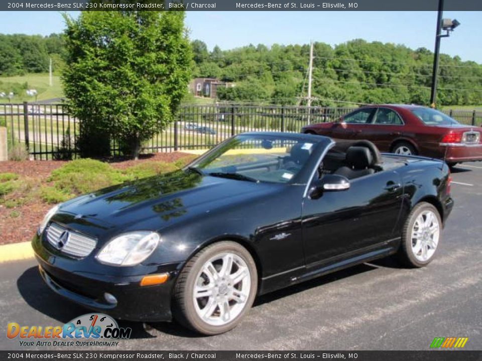 2004 Mercedes-Benz SLK 230 Kompressor Roadster Black / Charcoal Photo #1