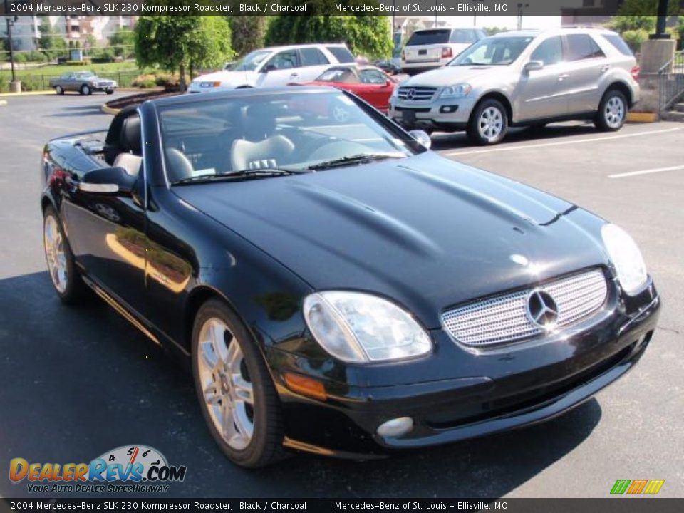 2004 Mercedes-Benz SLK 230 Kompressor Roadster Black / Charcoal Photo #3