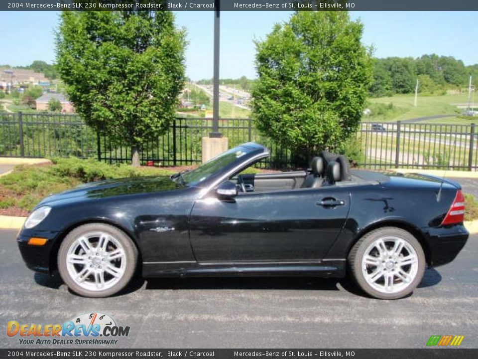 2004 Mercedes-Benz SLK 230 Kompressor Roadster Black / Charcoal Photo #7