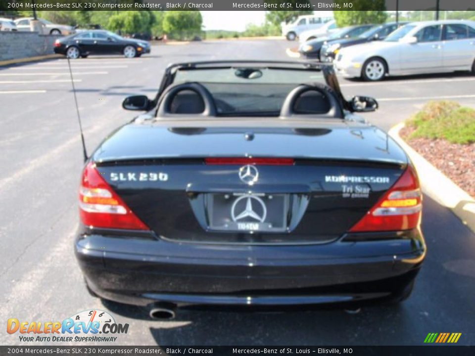 2004 Mercedes-Benz SLK 230 Kompressor Roadster Black / Charcoal Photo #9