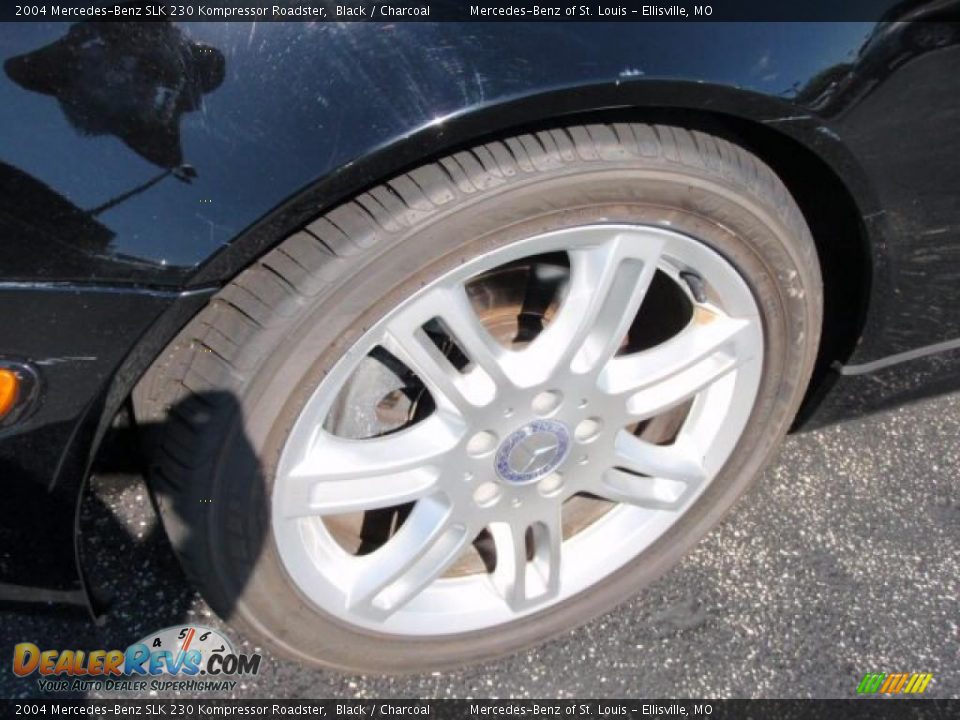 2004 Mercedes-Benz SLK 230 Kompressor Roadster Black / Charcoal Photo #13