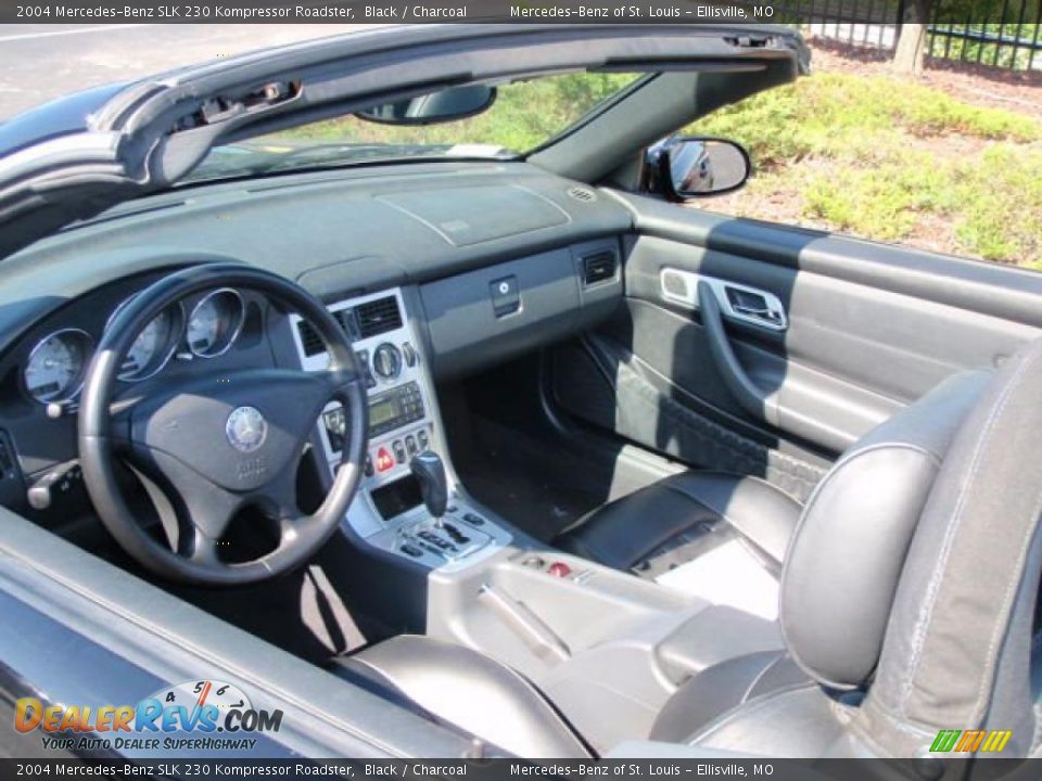 2004 Mercedes-Benz SLK 230 Kompressor Roadster Black / Charcoal Photo #15