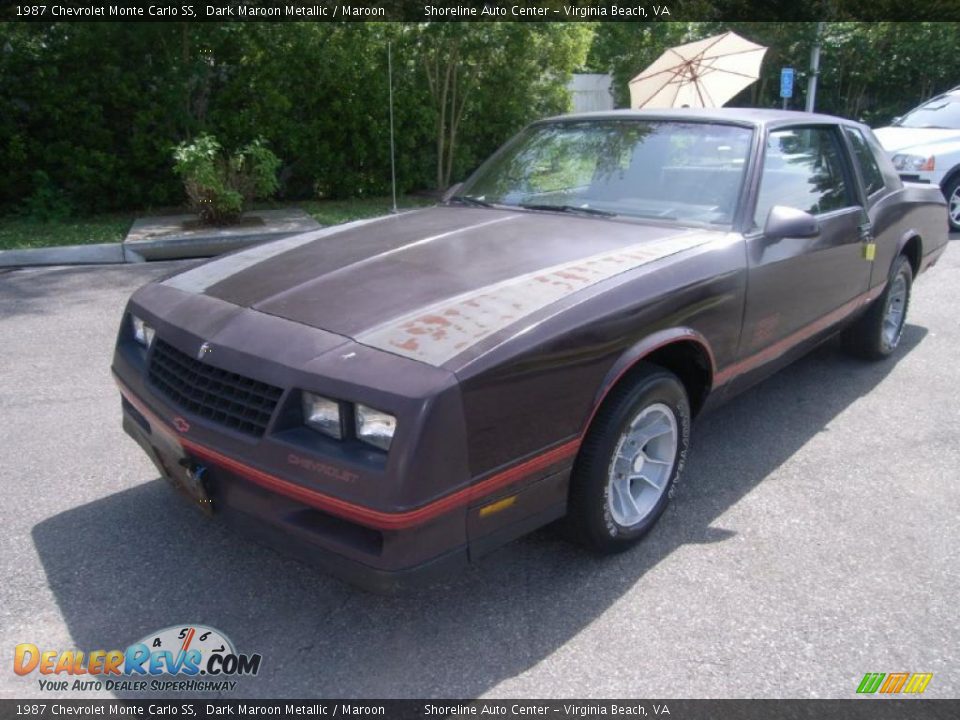 1987 Chevrolet Monte Carlo SS Dark Maroon Metallic / Maroon Photo #1