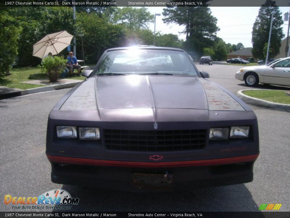 1987 Chevrolet Monte Carlo SS Dark Maroon Metallic / Maroon Photo #8