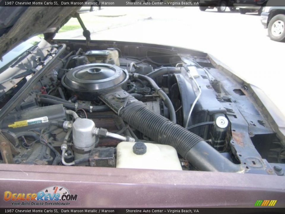 1987 Chevrolet Monte Carlo SS Dark Maroon Metallic / Maroon Photo #10
