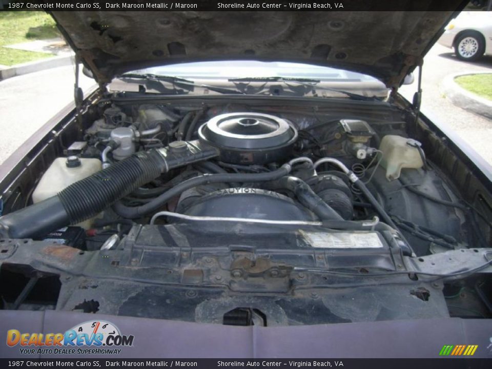 1987 Chevrolet Monte Carlo SS Dark Maroon Metallic / Maroon Photo #11